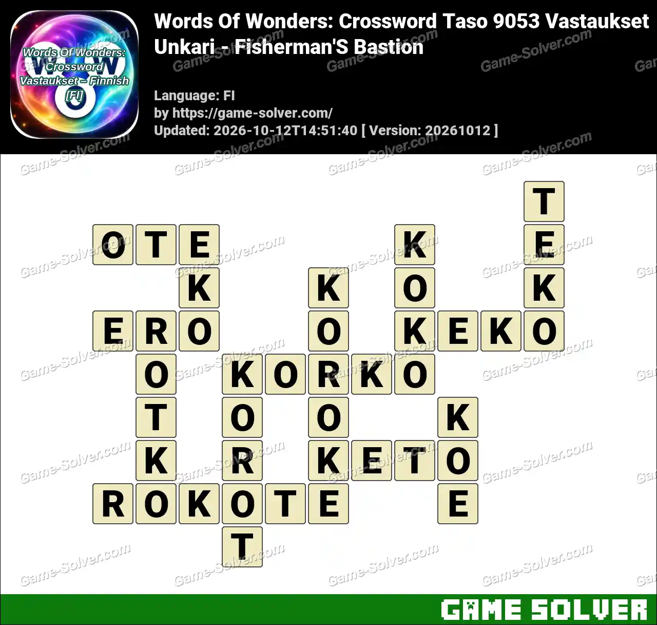 Words Of Wonders: Crossword Taso 9053 Vastaukset – Unkari – Fisherman’S Bastion